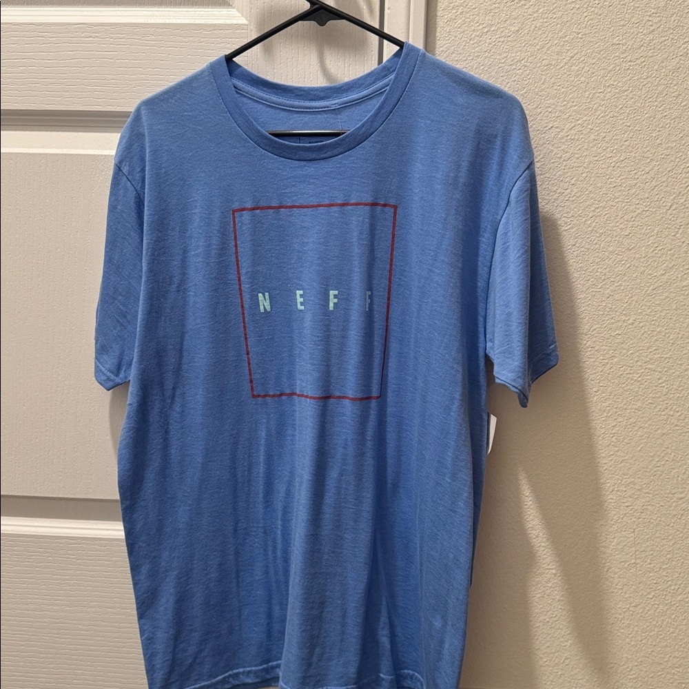 Neff Blue Tee with Graphic Print